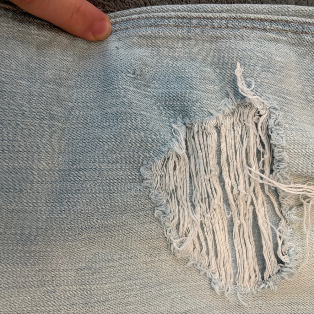 Distressed Light Blue Jeans - Picture 3 of 11